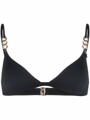 Stella McCartney chain-link triangle bikini top - Black