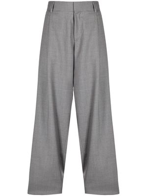 Kolor wool wide-leg trousers - Grey