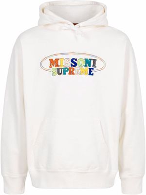 Supreme x Missoni logo-embroidered hoodie "FW21" - White