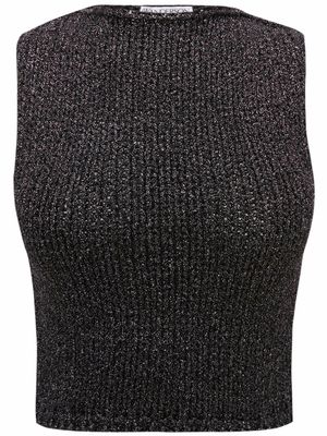 JW Anderson knitted cropped tank top - Black