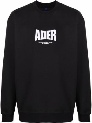 Ader Error logo-print crew neck jumper - Black