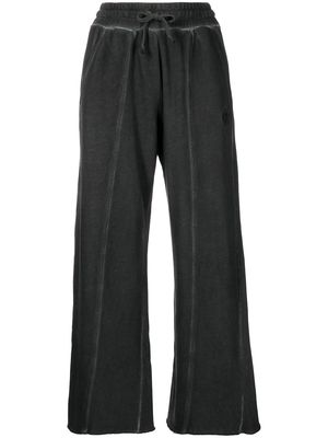 izzue drawstring wide-leg trousers - Grey