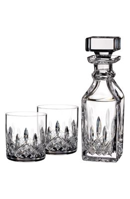 Waterford Lismore Square Lead Crystal Decanter & Tumbler Glasses