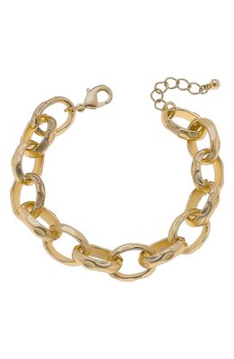 Canvas Jewelry Hudson Chain Link Bracelet in Matte Gold