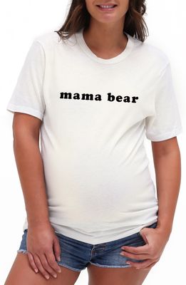 Bun Maternity Mama Bear Maternity Graphic Tee in Ivory