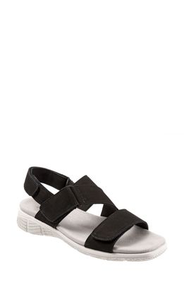 Trotters Tatia Sandal in Black Nubuck