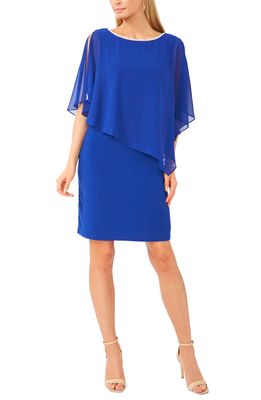 Chaus Crossback Overlay Dress in Blue