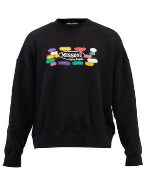 Palm Angels - X Missoni Logo-print Cotton-jersey Sweatshirt - Mens - Black