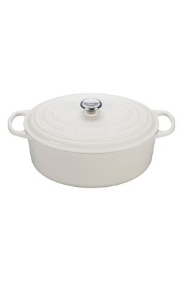 Le Creuset Signature 9 1/2 Quart Oval Enamel Cast Iron French/Dutch Oven in White