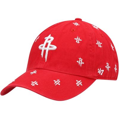 Men's '47 Red Houston Rockets Confetti Cleanup Adjustable Hat