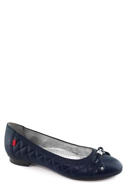 Marc Joseph New York Pearl Street Flat in Navy Quilted Napa