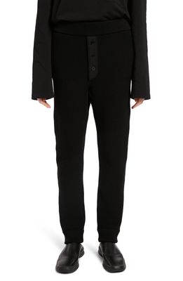 The Row Ginzena Egyptian Cotton & Cashmere Blend Pants in Black
