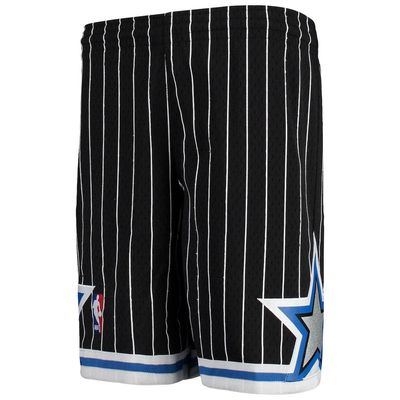 Youth Mitchell & Ness Black Orlando Magic Hardwood Classics Swingman Shorts