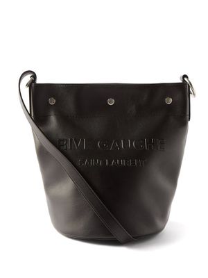 Saint Laurent - Rive Gauche Leather Bucket Bag - Mens - Black