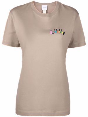 Patou logo-print T-shirt - Neutrals