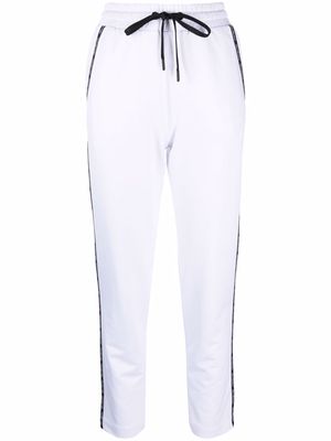 Love Moschino logo-tape drawstring track pants - White