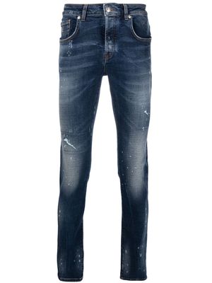 John Richmond distressed slim-fit jeans - Blue
