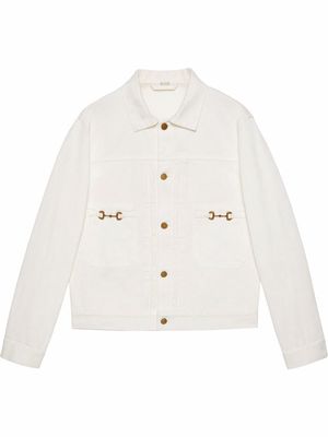 Gucci Horsebit denim jacket - White