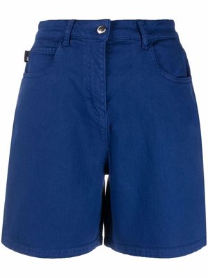 Love Moschino high-waisted chino shorts - Blue