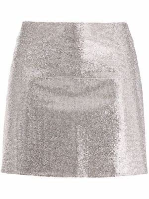 Nuè Camille crystal-embellished skirt - Silver