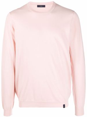 Fay fine-knit cotton jumper - Pink