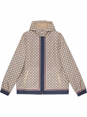 Gucci Geometric G hooded jacket - Blue