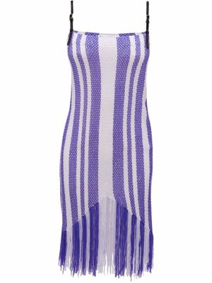JW Anderson fringe-detail camisole dress - Purple