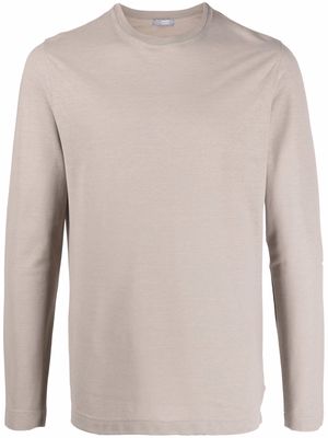 Zanone long-sleeve cotton T-shirt - Grey