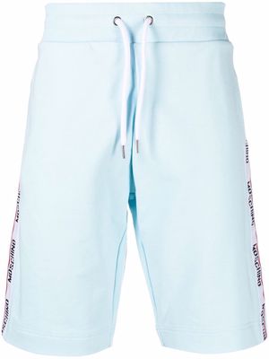 Moschino logo-tape track shorts - Blue