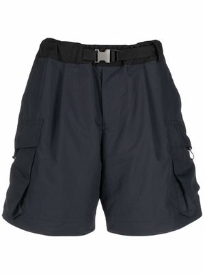 sacai twill belt-waist cargo shorts - Black