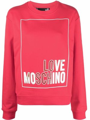 Love Moschino logo-print sweatshirt - Red