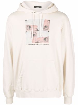 UNDERCOVER graphic-print cotton hoodie - Neutrals