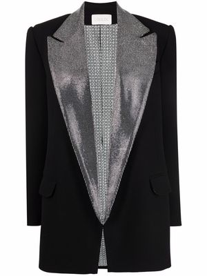 Loulou crystal-embellished single-breasted blazer - Black