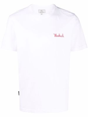 Woolrich lighthouse-print organic cotton T-shirt - White