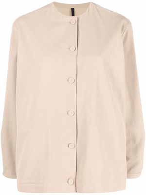 Sara Lanzi button-up patch-pockets overshirt - Neutrals