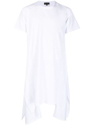 Comme Des Garçons Homme Plus long draped T-shirt - White