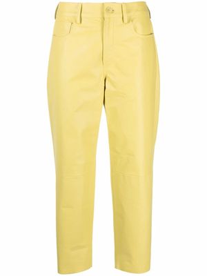 Drome cropped leather trousers - Yellow