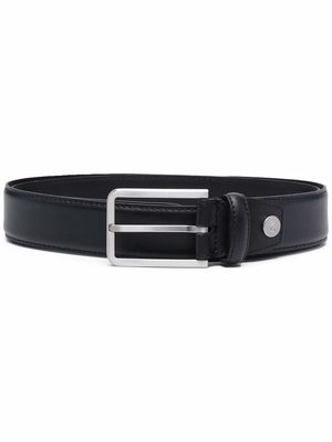 Calvin Klein engraved-logo buckle belt - Black