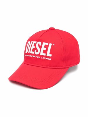 Diesel Kids logo-print baseball cap - Red