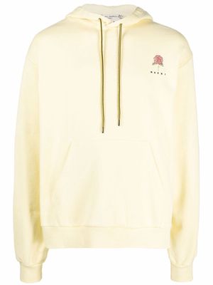 Marni floral-print hoodie - Yellow