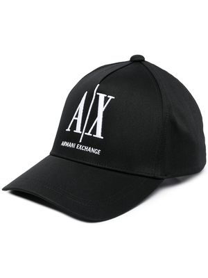 Armani Exchange embroidered baseball cap - Black