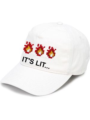 Mostly Heard Rarely Seen 8-Bit It's Lit baseball cap - White
