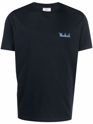 Woolrich lighthouse-print organic cotton T-shirt - Blue