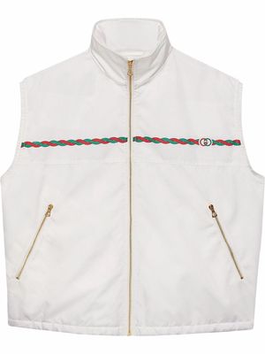 Gucci Interlocking G zipped vest - White