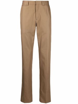 Brioni slim-cut tailored trousers - Brown