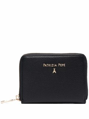 Patrizia Pepe logo-lettering pebble wallet - Black