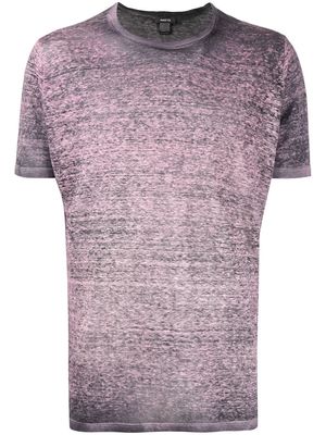 Avant Toi round-neck linen T-shirt - Pink