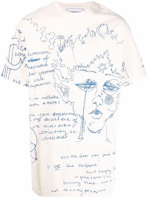 Iceberg sketch-style print T-shirt - Neutrals