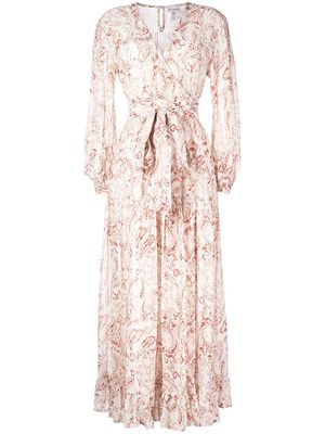 Evarae River organic-silk long dress - Brown