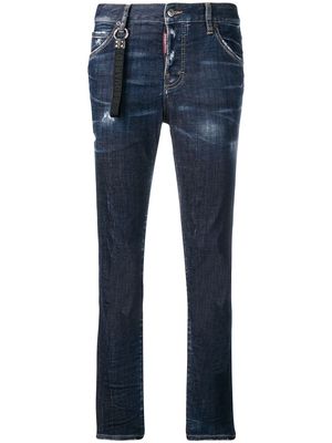 Dsquared2 logo strap jeans - Blue